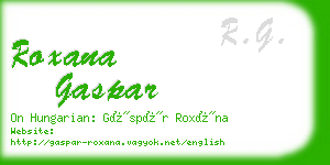 roxana gaspar business card